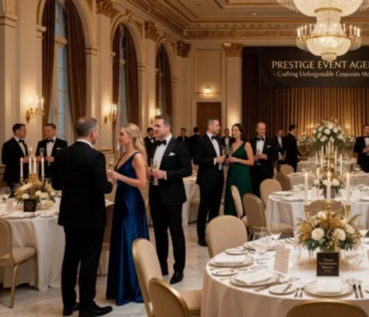 Elegancka gala biznesowa w ekskluzywnej przestrzeni