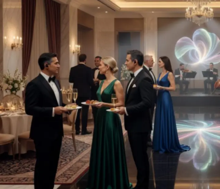 Elegancka gala z profesjonalnymi artystami na scenie