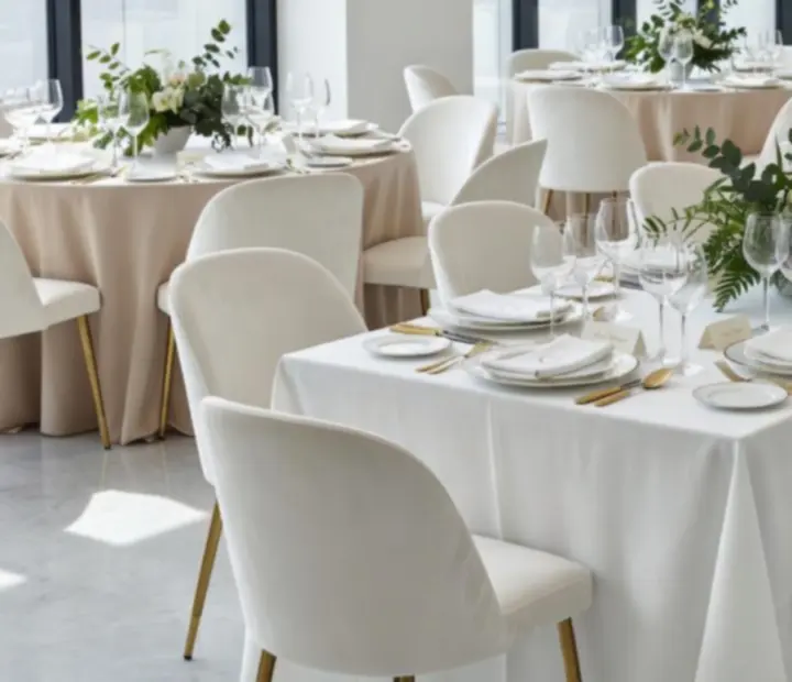 Elegancka sala eventowa przygotowana na luksusowe wydarzenie