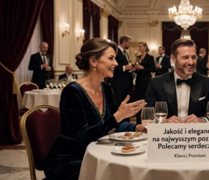 Eleganckie wydarzenie z zadowolonymi gośćmi w strefie VIP